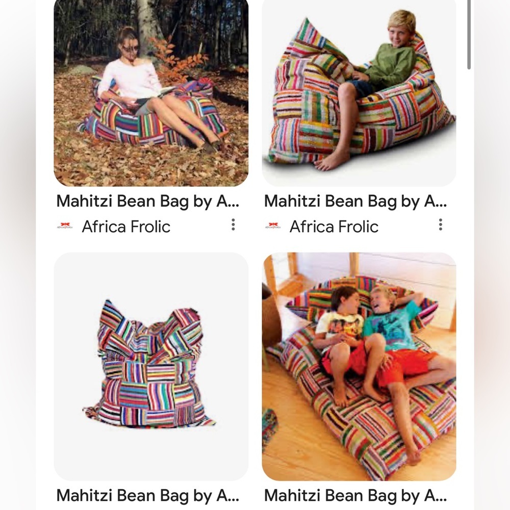 🇿🇦 Ashanti Mahitzi boho bean bag I got last year in Cape Town, South Africa. NWT